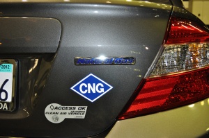 CNG badge on Honda Civic