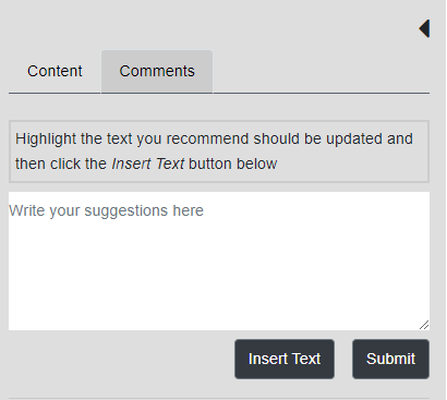 text comment feature