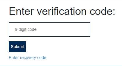 verification code