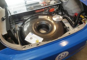 Detailed view of propane autogas fuel tank