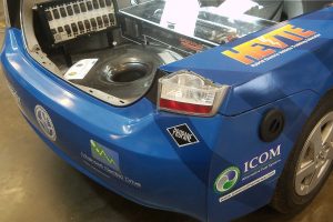 View of propane tank on Hybrid Electric Vehicle Training Educator