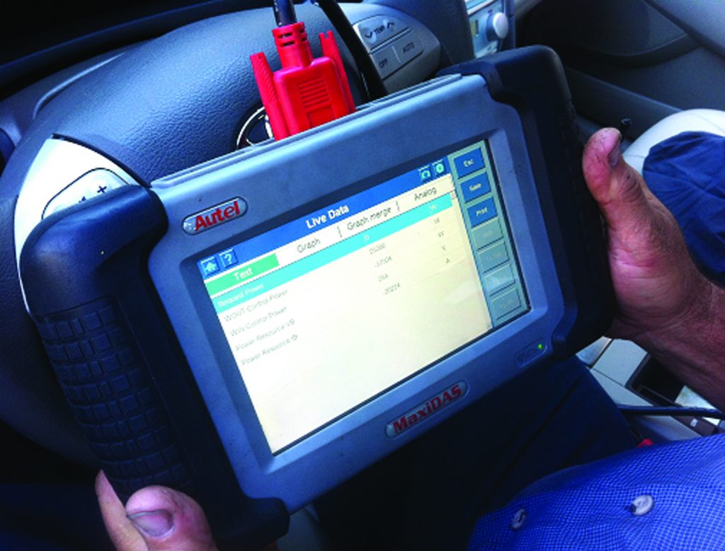 Diagnostic Scan Tool in hands
